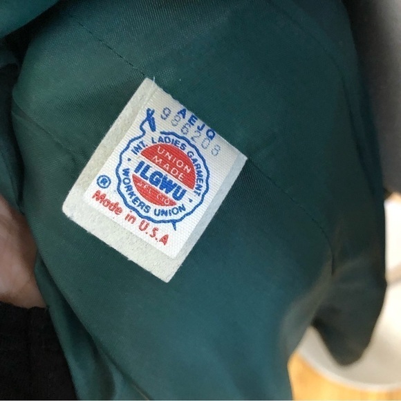 Vintage PSI Night Silk Wrap Power Dress Green 10 - Picture 12 of 14